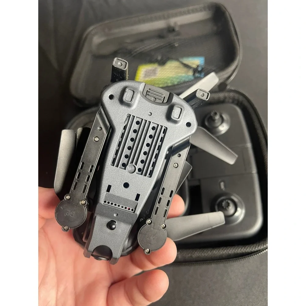 Foldable Mini Quadcopter Drone with Remote Controller and Carrying Case Gray